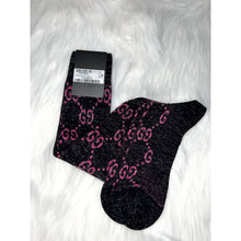 Load image into Gallery viewer, Gucci Black and Pink Socks