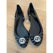 Load image into Gallery viewer, Gucci Black Jelly Sandals