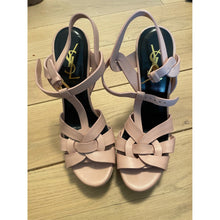Load image into Gallery viewer, Saint Laurent Beige Leather Strappy Heel