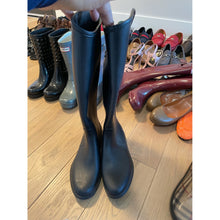 Load image into Gallery viewer, Ferragamo Black Rain Boots