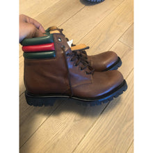 Load image into Gallery viewer, Gucci Brown Men's Plain Toe Boots