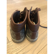 Load image into Gallery viewer, Gucci Brown Canvas/Leather High Top Sneakers