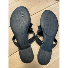 Load image into Gallery viewer, Ferragamo Black Jelly Sandal with bow