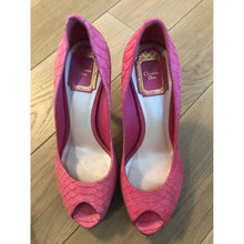 Load image into Gallery viewer, Dior Pink Python Embossed Miss Dior Pump