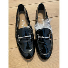 Load image into Gallery viewer, Ferragamo Patent Leather Loafer with Silver Hardware