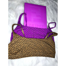 Load image into Gallery viewer, Fendi x Skims Bra Set (Purple/Brown)