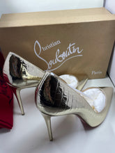 Load image into Gallery viewer, Christian Louboutin Pigalle Follies 100 Cocco Metallo