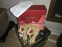 Load image into Gallery viewer, Rene Caovilla Beige Crystal Embellished Heel