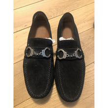Load image into Gallery viewer, Ferragamo Suede Navy Blue Loafers
