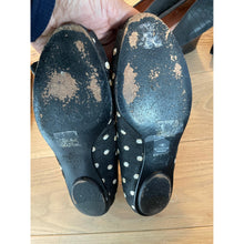Load image into Gallery viewer, Valentino Navy Blue Open Toe Polka Dot Flat
