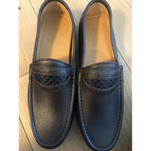 Load image into Gallery viewer, Gucci Brown Leather Loafer with Black Pattern Atop
