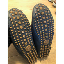 Load image into Gallery viewer, Gucci Blue Leather Loafer with Blue &amp; Red Strap
