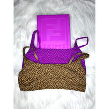 Load image into Gallery viewer, Fendi x Skims Bra Set (Purple/Brown)
