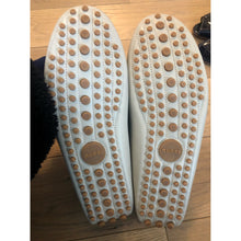 Load image into Gallery viewer, Gucci White Leather Loafers with Burgundy &amp; Blue Strap
