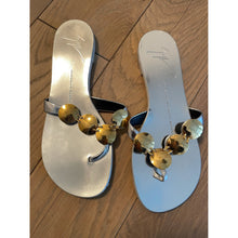 Load image into Gallery viewer, Guiseppe Zanotti Silver Sandal
