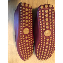 Load image into Gallery viewer, Gucci Men's Burgundy Leather Loafers with Burgundy &amp; Blue Strap

