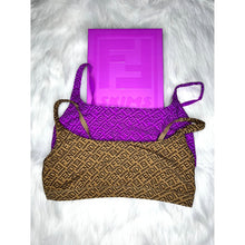 Load image into Gallery viewer, Fendi x Skims Bra Set (Purple/Brown)
