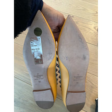 Load image into Gallery viewer, Valentino Rockstud Calfskin Ballet Flat Mustard Yellow
