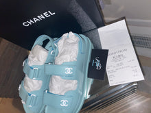 Load image into Gallery viewer, Chanel Powder Blue Dad Sandals
