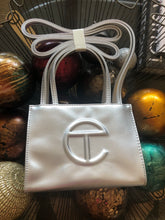 Load image into Gallery viewer, Telfar Small Silver Shopping Bag
