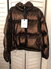Load image into Gallery viewer, Moncler Rimac Sequin Down Jacket in size 3
