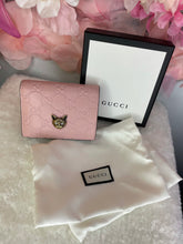 Load image into Gallery viewer, Gucci Guccissima Crystal Cat Eye Pink Wallet
