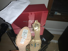Load image into Gallery viewer, Rene Caovilla Beige Crystal Embellished Heel
