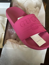 Load image into Gallery viewer, Gucci Pink Slides
